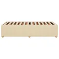 Cadre de lit sans matelas crème 90x200 cm tissu