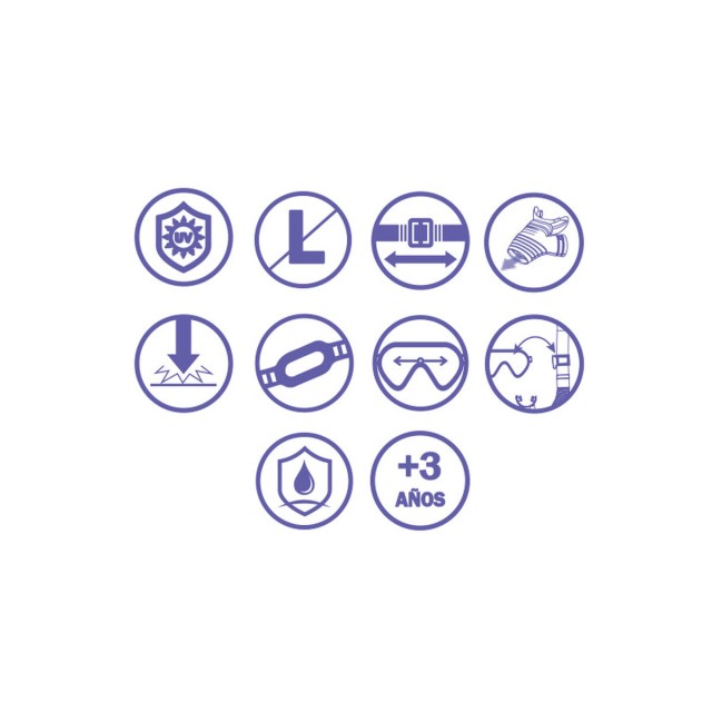 Bestway Set Maschera e Tubo Infantile Cinturino Anatomico +3 Anni Spia