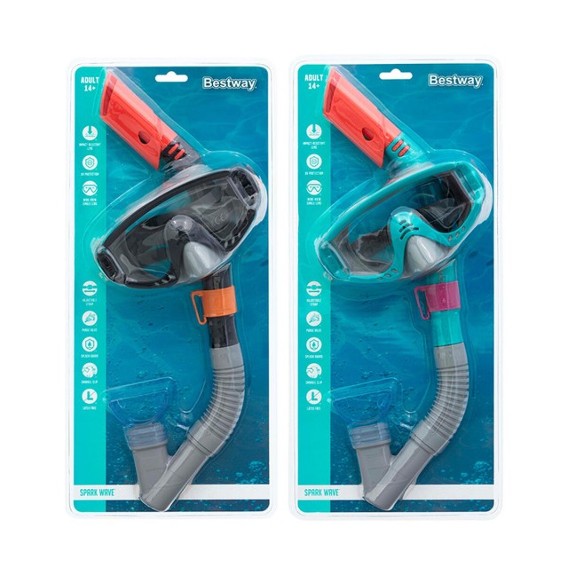 Bestway Set Maske und Schlauch Kinder Anatomischer Riemen +3 Jahre Str