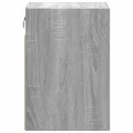 Tables de chevet murales avec lumières LED 2 pcs sonoma gris