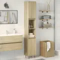 Armoire salle de bain chêne sonoma 30x30x190 cm