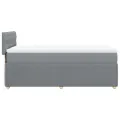 cadre de lit avec matelas Gris clair 90x200 cm Tissu