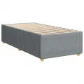 cadre de lit avec matelas Gris clair 90x200 cm Tissu