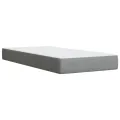 cadre de lit avec matelas Gris clair 90x200 cm Tissu