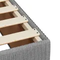 cadre de lit avec matelas Gris clair 90x200 cm Tissu