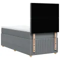 cadre de lit avec matelas Gris clair 90x200 cm Tissu
