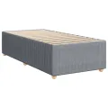 cadre de lit avec matelas Gris clair 90x200 cm Tissu