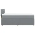 cadre de lit avec matelas gris clair 80x200 cm tissu