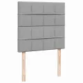 cadre de lit avec matelas Gris clair 90x200 cm Tissu
