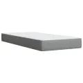 cadre de lit avec matelas Gris clair 90x200 cm Tissu