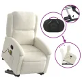 Fauteuil de massage inclinable Crème Velours