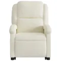 Fauteuil de massage inclinable Crème Velours
