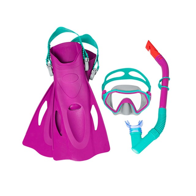 Maschera da Snorkeling con Boccaglio e Pinne Bestway 37-41