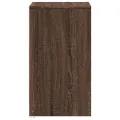 Armoire de chevet et lumières LED chêne marron bois ingénierie