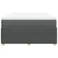 cadre de lit avec matelas Gris foncé 140x200cm Tissu