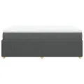 cadre de lit avec matelas Gris foncé 140x200cm Tissu