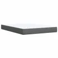 cadre de lit avec matelas Gris foncé 140x200cm Tissu