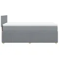 cadre de lit avec matelas gris clair 80x200 cm tissu