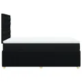 cadre de lit avec matelas noir 120x190 cm tissu