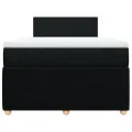 cadre de lit avec matelas noir 120x190 cm tissu