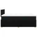 cadre de lit avec matelas noir 120x190 cm tissu