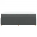 cadre de lit avec matelas gris foncé 120x190cm tissu