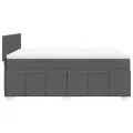 cadre de lit avec matelas Gris foncé 160x200cm Tissu