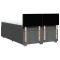 cadre de lit avec matelas Gris foncé 160x200cm Tissu