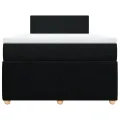 cadre de lit avec matelas noir 120x190 cm tissu