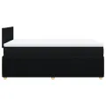 cadre de lit avec matelas noir 120x190 cm tissu