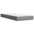 cadre de lit avec matelas Gris clair 100x200cm Tissu