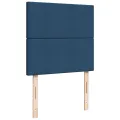 cadre de lit avec matelas Bleu 100x200 cm Tissu