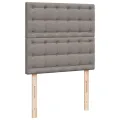 cadre de lit avec matelas Taupe 100x200 cm Tissu
