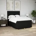 cadre de lit avec matelas Noir 140x200 cm Tissu