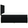 cadre de lit avec matelas Noir 140x200 cm Tissu
