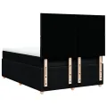 cadre de lit avec matelas Noir 140x200 cm Tissu