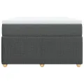 cadre de lit avec matelas Gris foncé 120x200cm Tissu