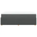cadre de lit avec matelas Gris foncé 120x200cm Tissu