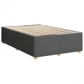 cadre de lit avec matelas Gris foncé 120x200cm Tissu