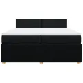 cadre de lit avec matelas Noir 200x200 cm Tissu