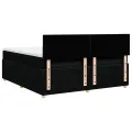 cadre de lit avec matelas Noir 200x200 cm Tissu