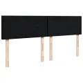 cadre de lit avec matelas Noir 200x200 cm Tissu