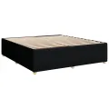 cadre de lit avec matelas Noir 200x200 cm Tissu
