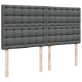 cadre de lit avec matelas Gris foncé 180x200cm Tissu