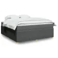 cadre de lit avec matelas Gris foncé 180x200cm Tissu