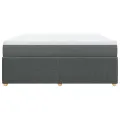 cadre de lit avec matelas Gris foncé 180x200cm Tissu