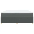 cadre de lit avec matelas Gris foncé 180x200cm Tissu
