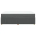 cadre de lit avec matelas Gris foncé 140x190cm Tissu