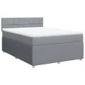 cadre de lit avec matelas Gris clair 160x200cm Tissu