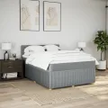 cadre de lit avec matelas Gris clair 160x200cm Tissu